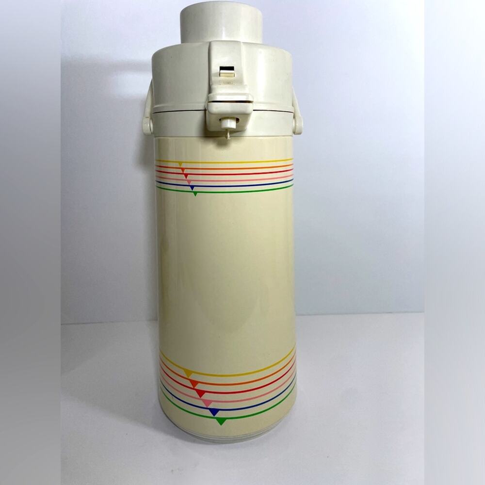 Vintage Phoenix Coffee Pot Pump Carafe Colorful Stripes